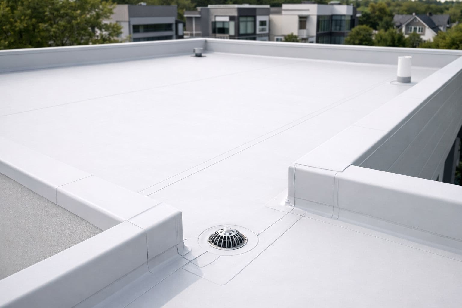 Commercial flat roof by Roxaco Roofing